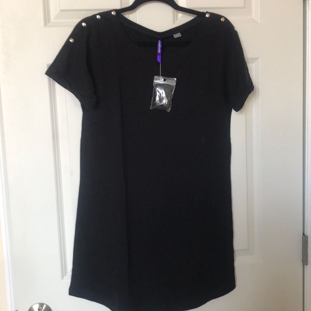 Seraphine maternity Black T-shirt dress/tunic NWOT
